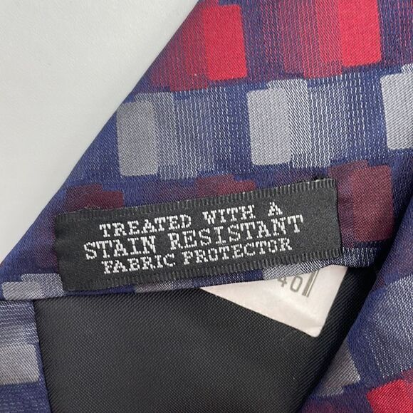 Blue and red 100% silk Kent & Cole necktie - Picture 5 of 6